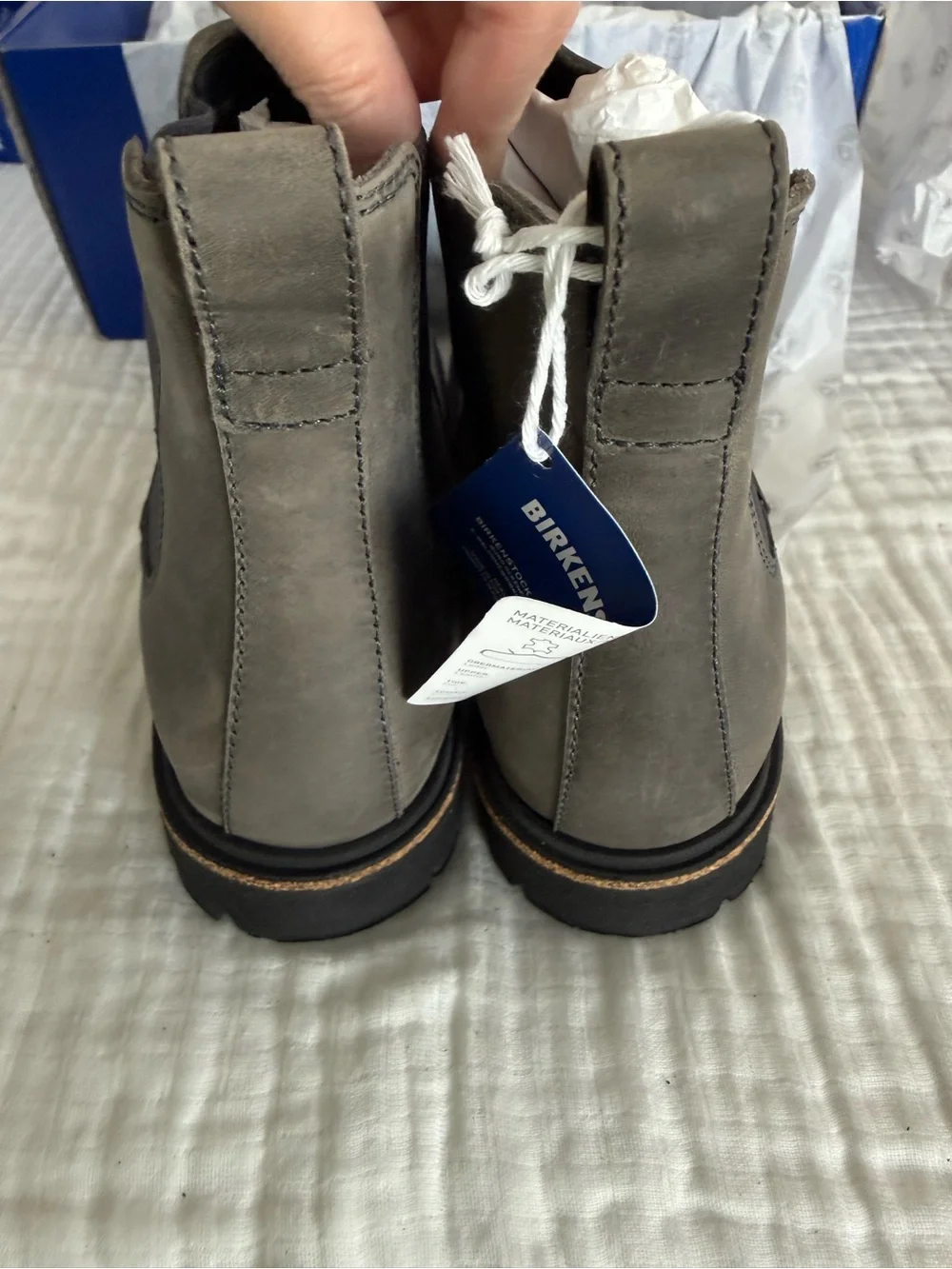 NWT Birkenstock Highwood Slip On Mid Nubuck Leather Boots Size 38 Medium/Narrow